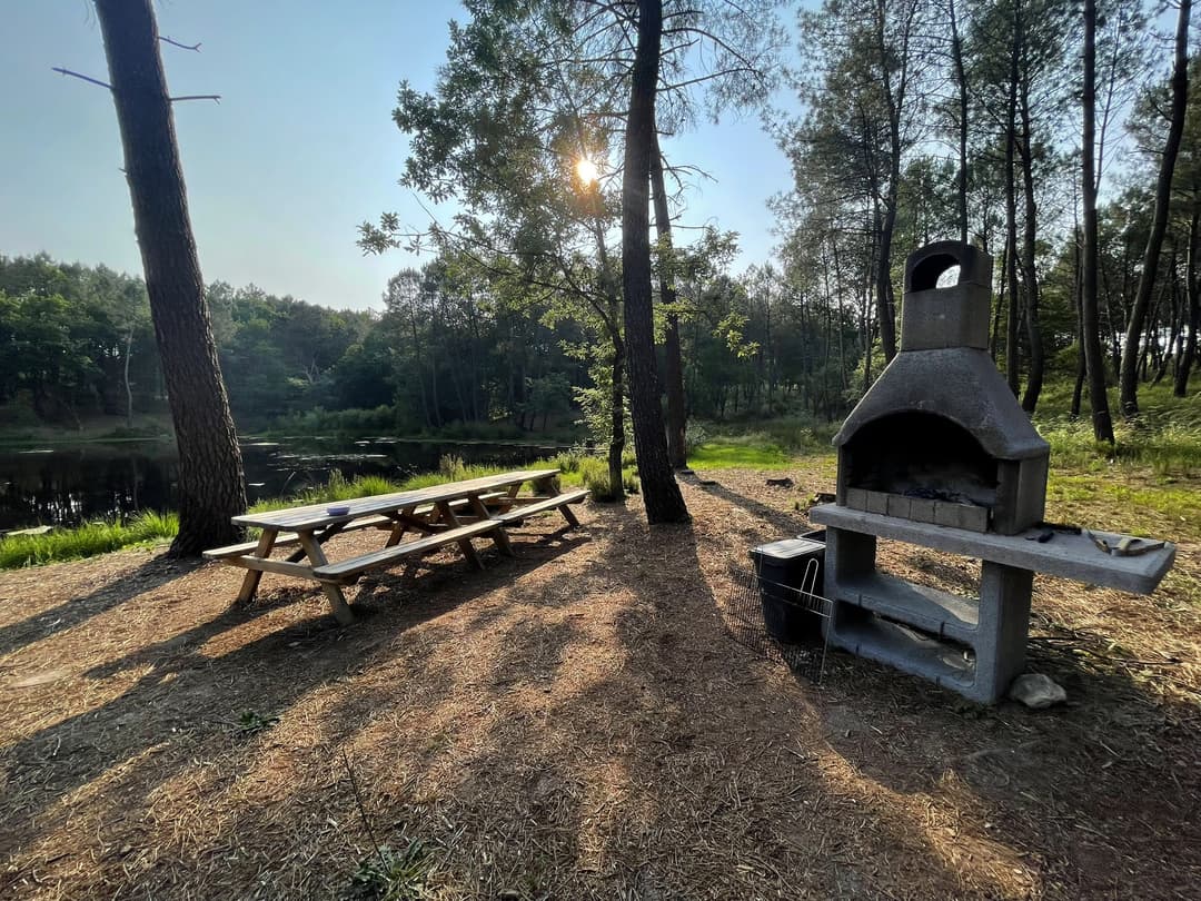 Etang tranquille au cœur d’une forêt de 30 hectares, clos.