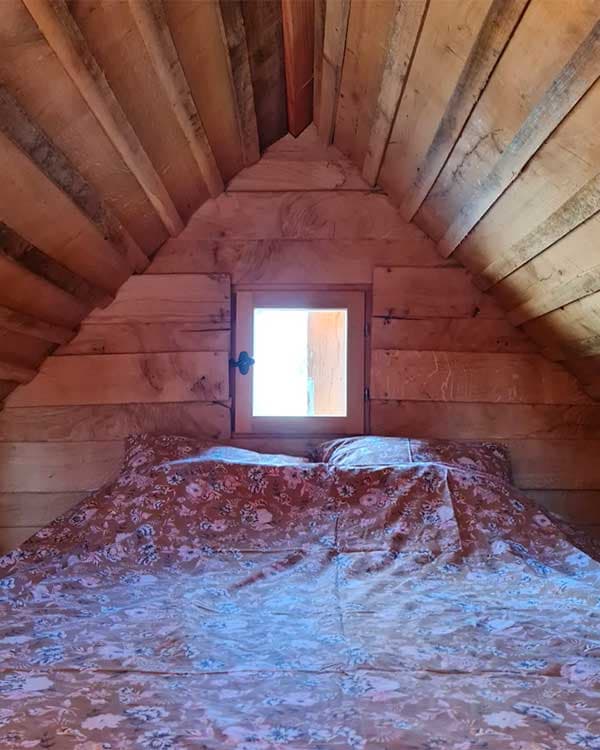 Charmante cabane au milieu d'un étang 