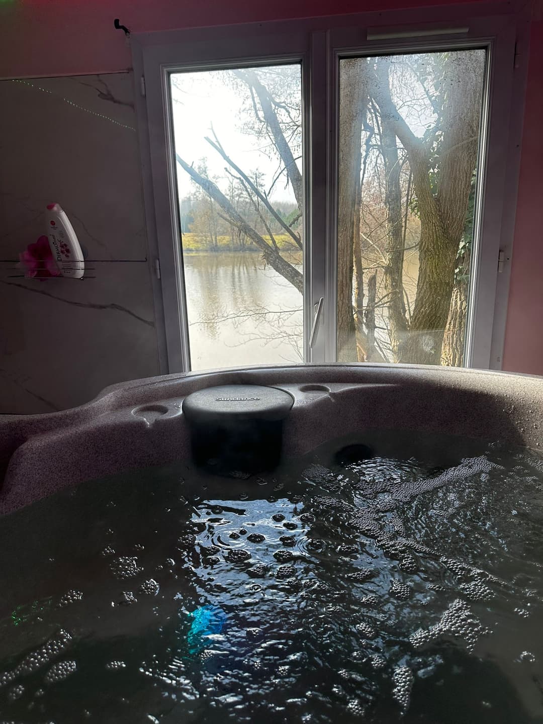 Bungalow 2 tout confort avec étang privé de 3 ha et accès jacuzzi 