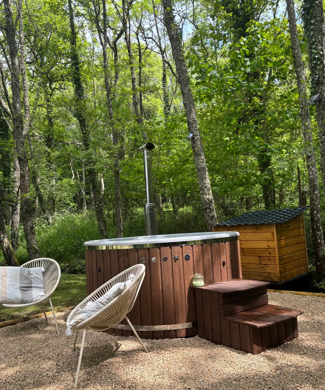 Chalet familial avec étang privé et grand jardin en Auvergne
