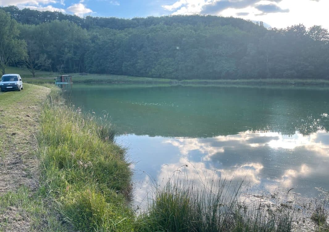 Étang d’un hectare pour camper et pêcher en No-kill dans la campagne pennoise 