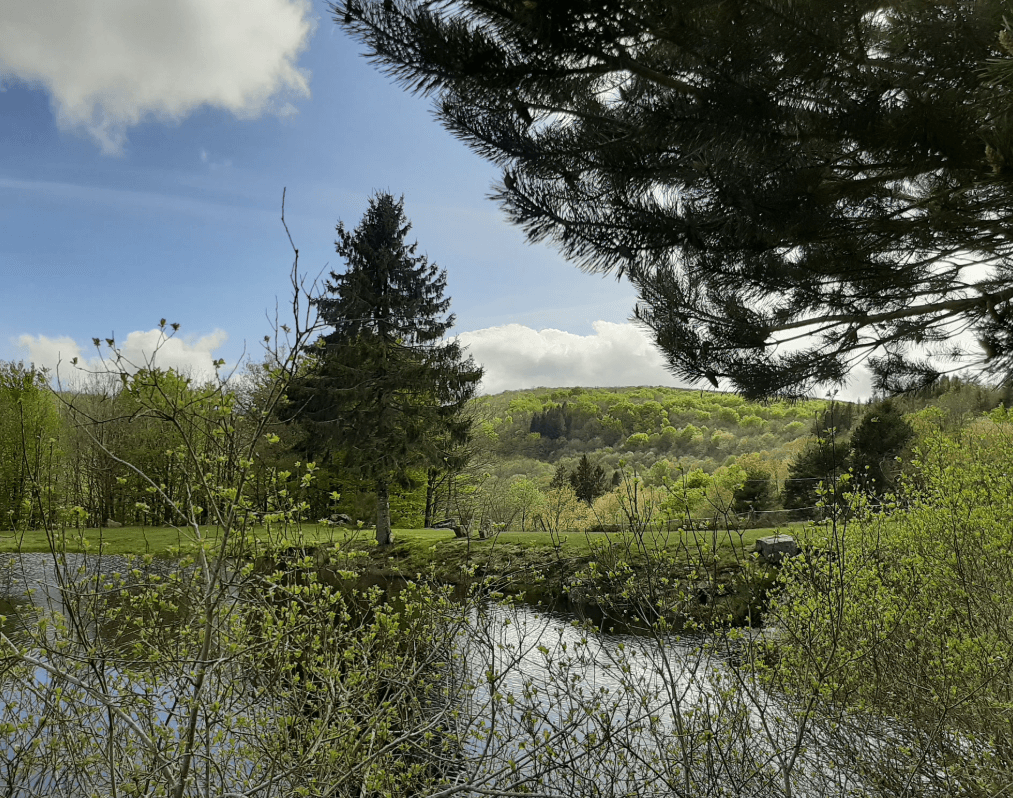 Maison de montagne avec son lac privé 