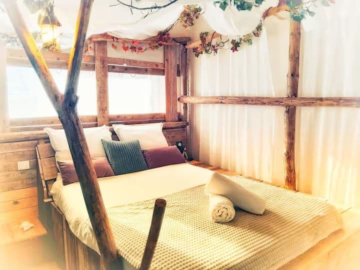 Le Crusoé :  chambre d’hôte avec cuisine tout confort au bord d’un étang de 1ha 