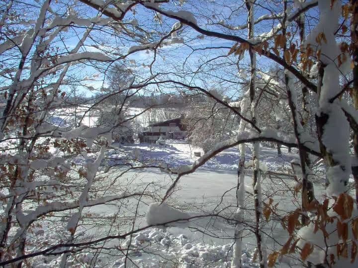 Le Crusoé :  chambre d’hôte avec cuisine tout confort au bord d’un étang de 1ha 