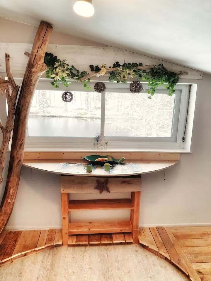 Le Crusoé :  chambre d’hôte avec cuisine tout confort au bord d’un étang de 1ha 