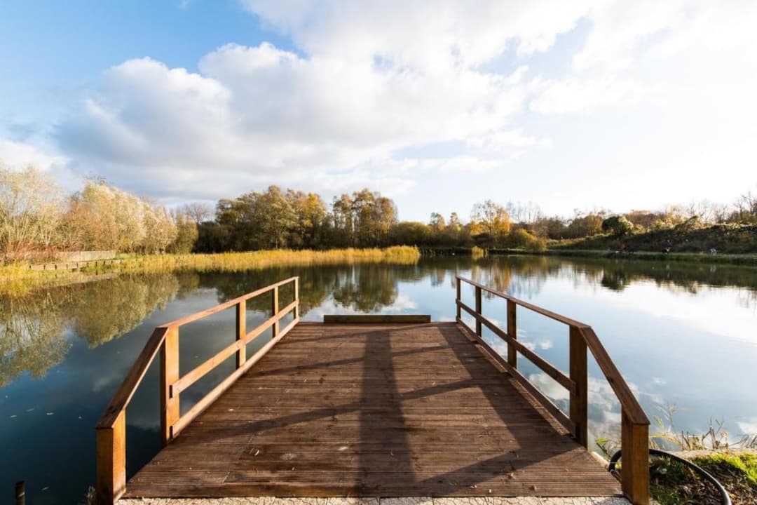 Maison rénovée en bord d’un étang dans un domaine insolite 