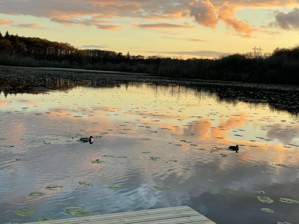 Etang de 21ha avec une cabane flottante 