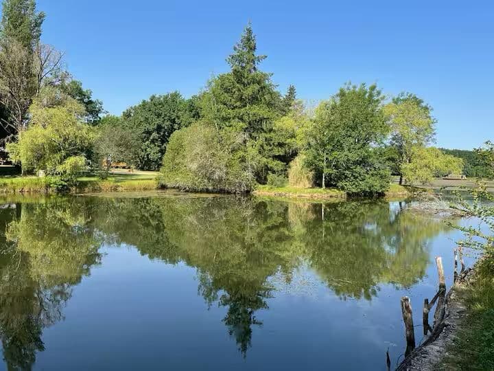 Cabanes sur pilotis avec vue imprenable sur l’étang 