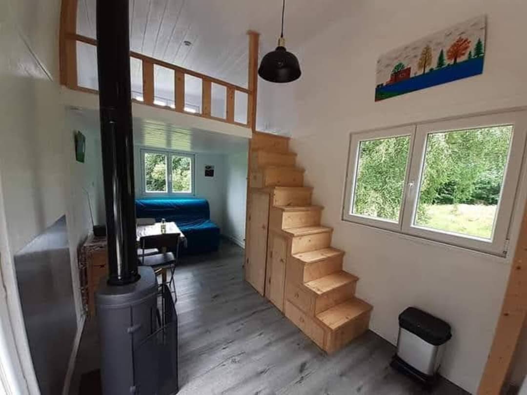Tiny house 5 personnes avec étang en Haute-Saône 