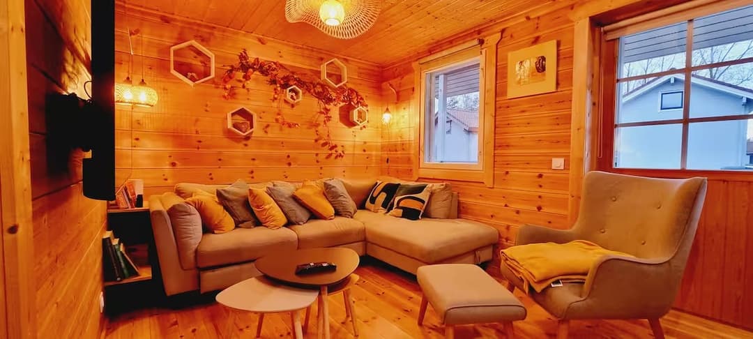Chalet familial au bord d’un étang 