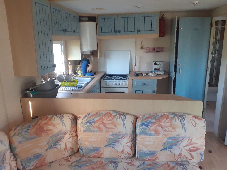 Mobil-home au bord de plusieurs étangs 