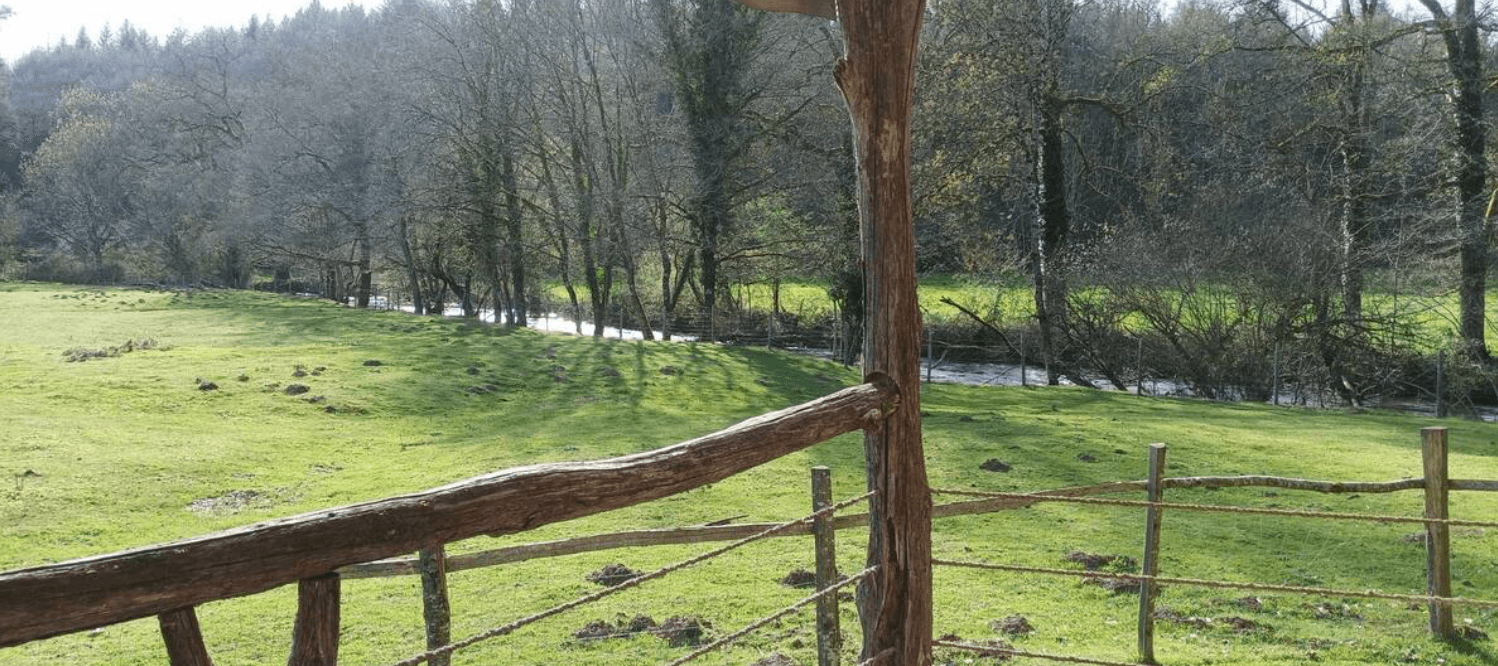 Cabane en bois perchée sur pilotis avec accès privé à la rivière 