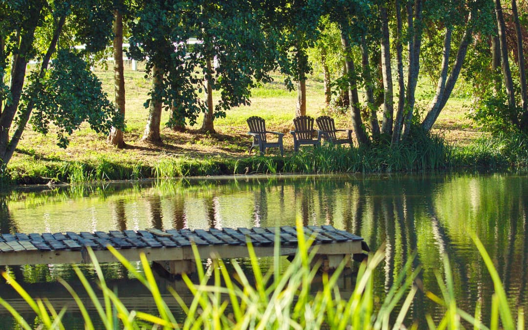 Étang à louer avec des kayaks dans le Périgord 