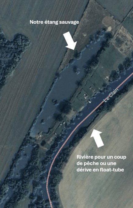 Location étang privé avec accès à une bordure de rivière à 10 min de Poitiers 