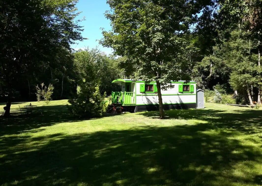 Roulotte au fond du jardin  et son étang de 9 hectares avec de gros spécimens 