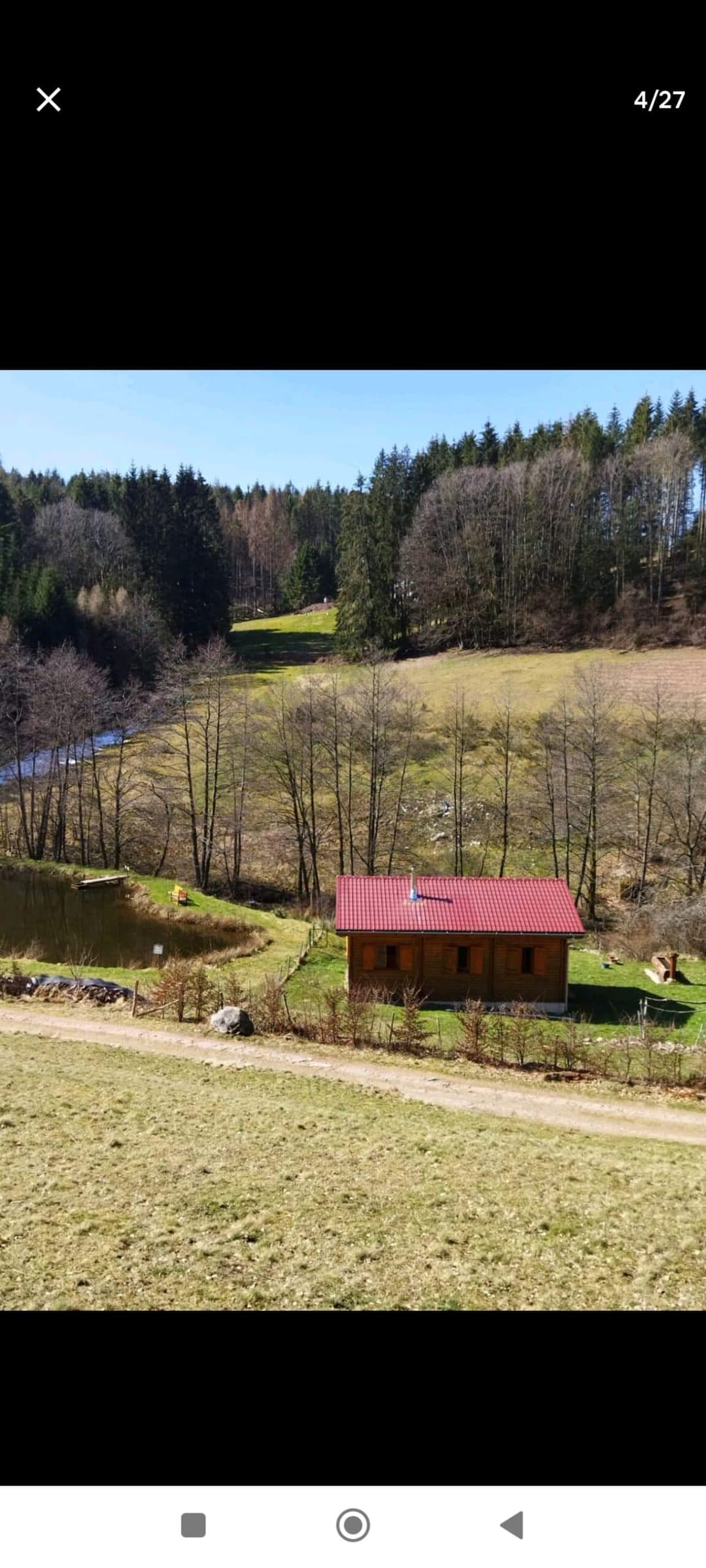 Chalet et étang près de Gérardmer 