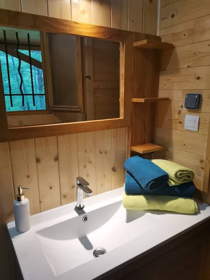 Chalet et étang près de Gérardmer 