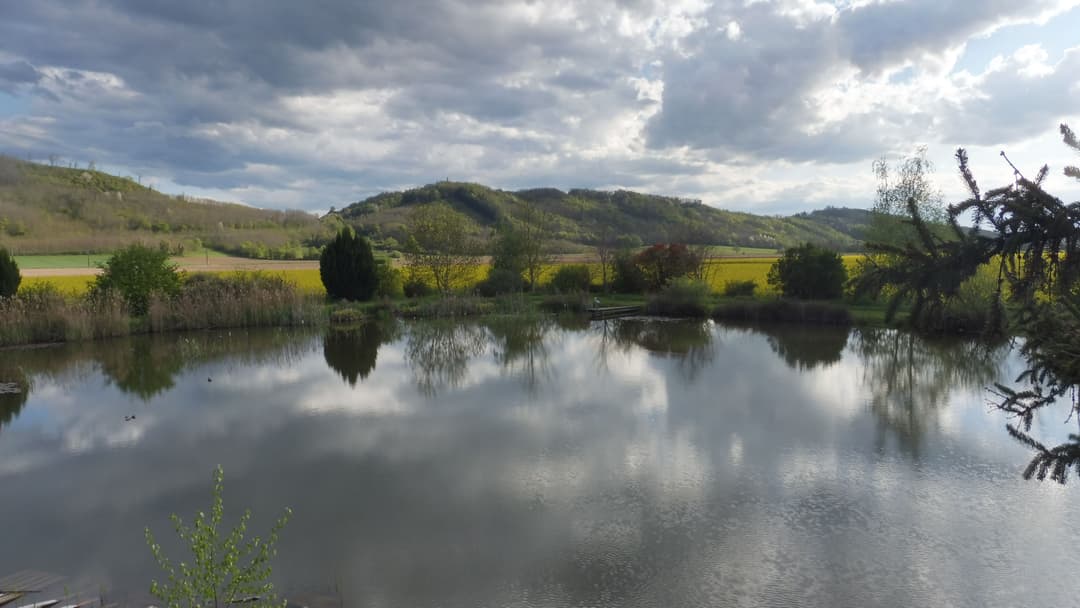 Location d'un étang avec sa cabane en bois à 1h de Lyon