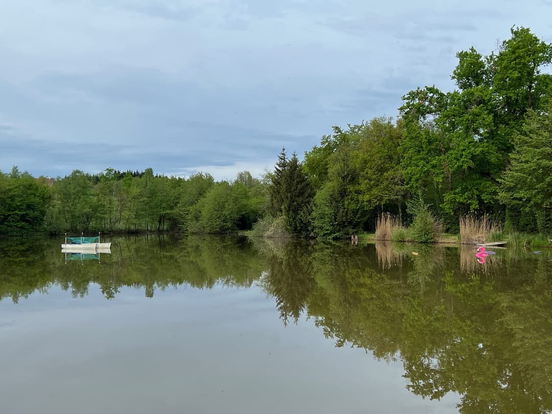 Etang à louer en Isère pour stationner votre camping-car et pêcher 