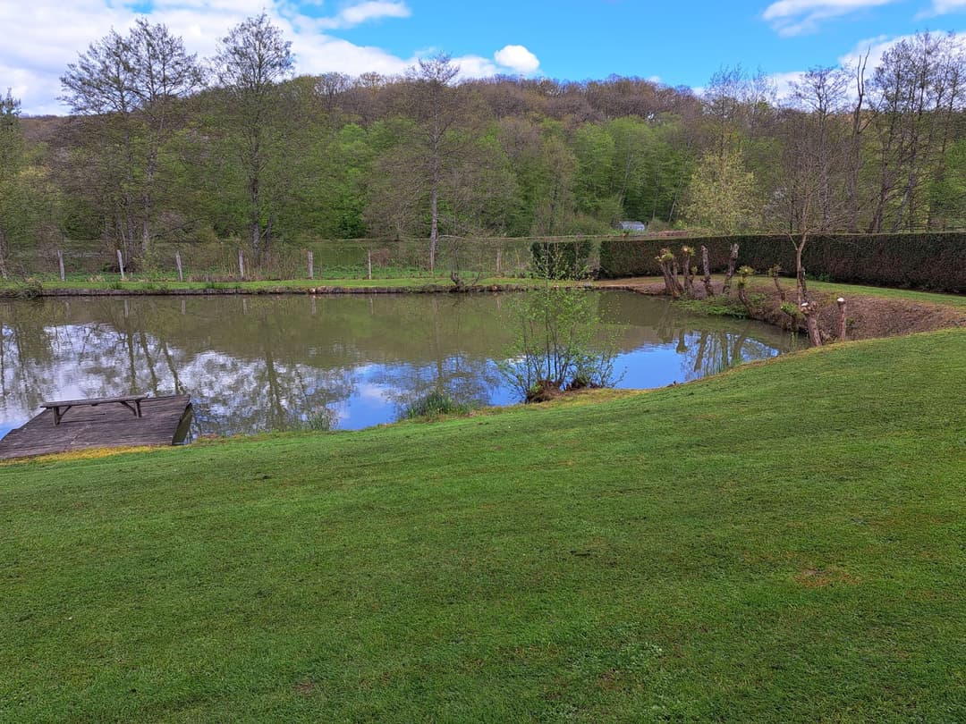 Location étang en Haute-Saône avec maison, eau et électricité et son étang de 1ha