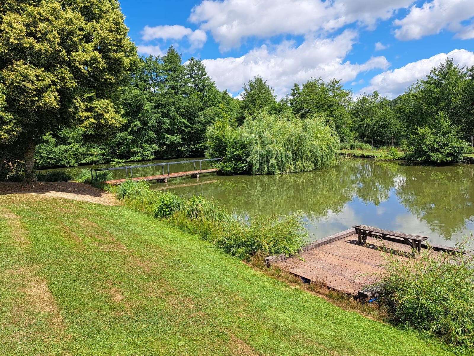 Location étang en Haute-Saône avec maison, eau et électricité et son étang de 1ha