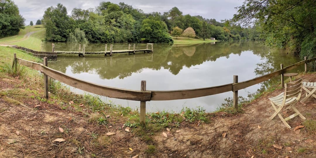 Privé : Privé : Etang dans les Landes avec son chalet 5 couchages 