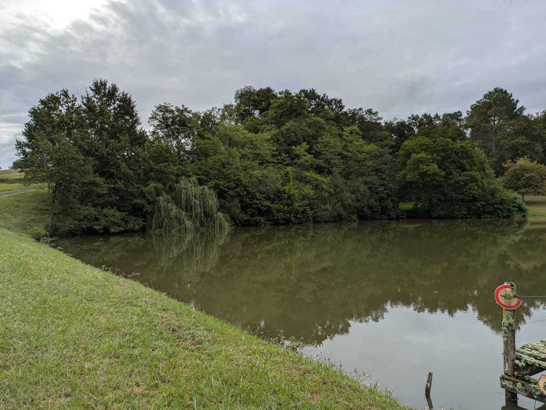 Privé : Privé : Etang dans les Landes avec son chalet 5 couchages 
