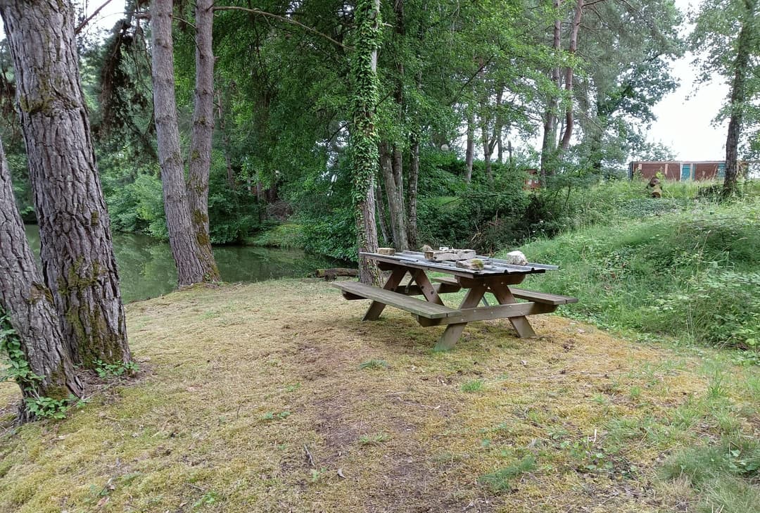 Joli chalet-terrasse avec son étang sauvage en Saône et Loire 