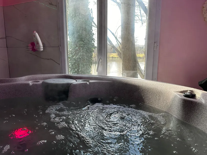 Bungalow 2 tout confort avec étang privé de 3 ha et accès jacuzzi