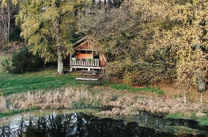 Vosges du Sud – 4 personnes – Chalet sur étang privé