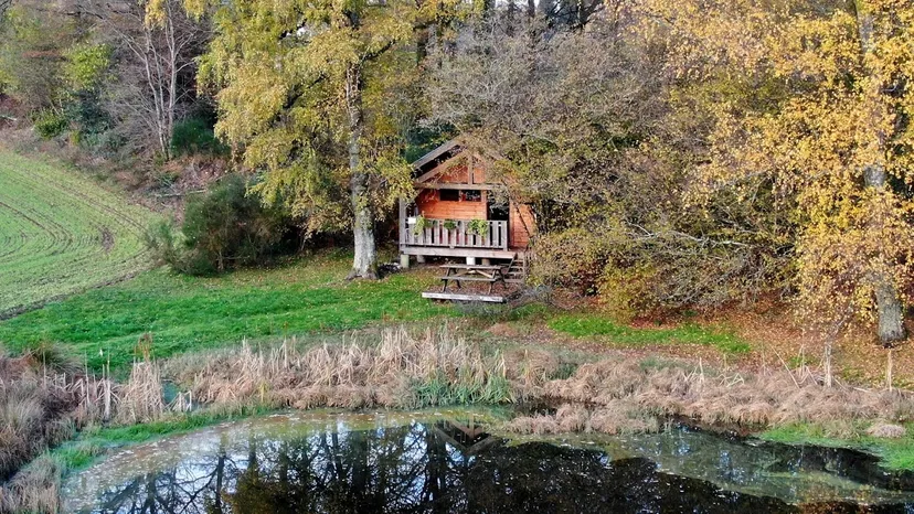Vosges du Sud – 4 personnes – Chalet sur étang privé