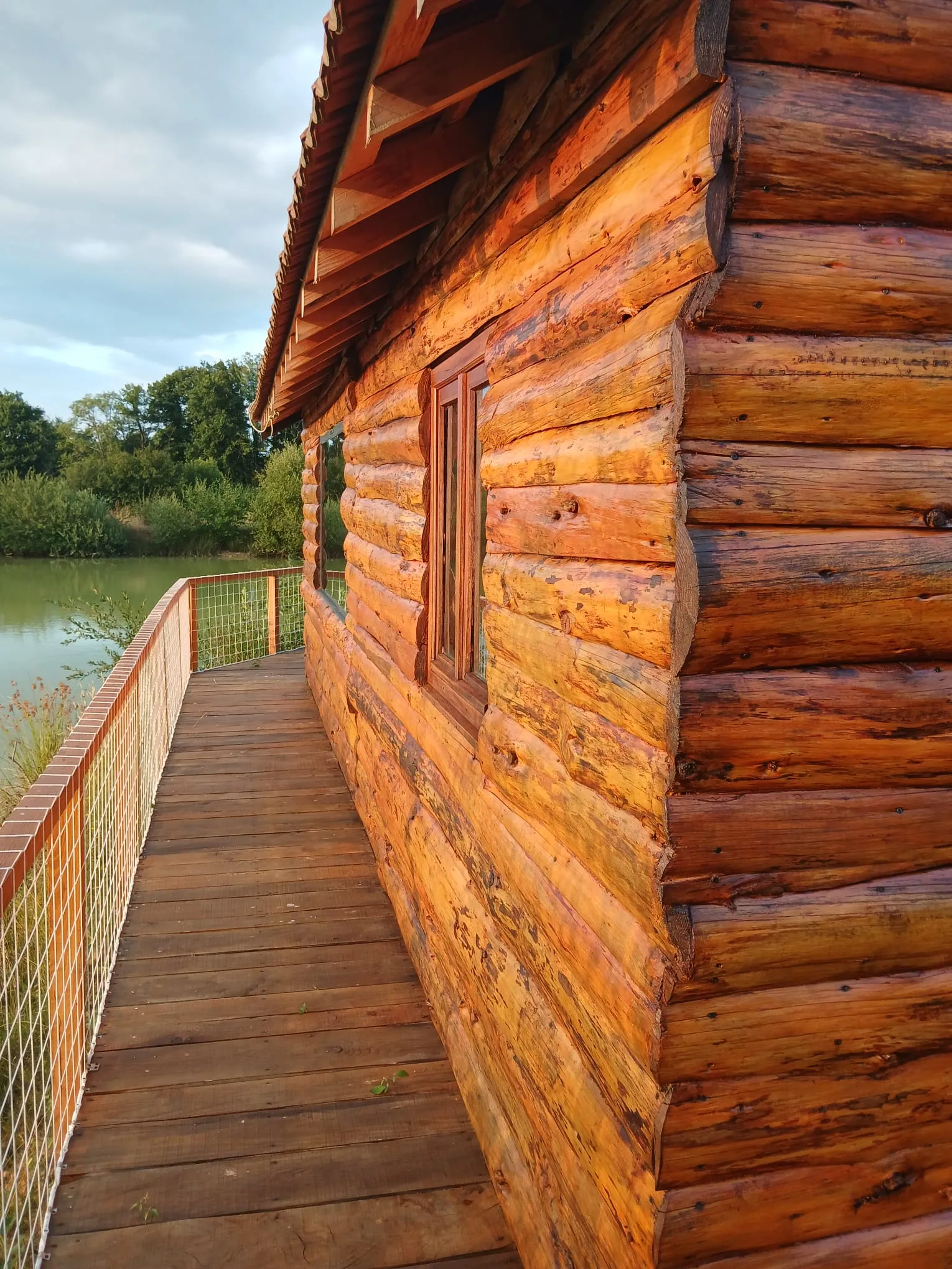 Etang familial avec sa cabane installée sur une île - séjour pêche en Bourgogne