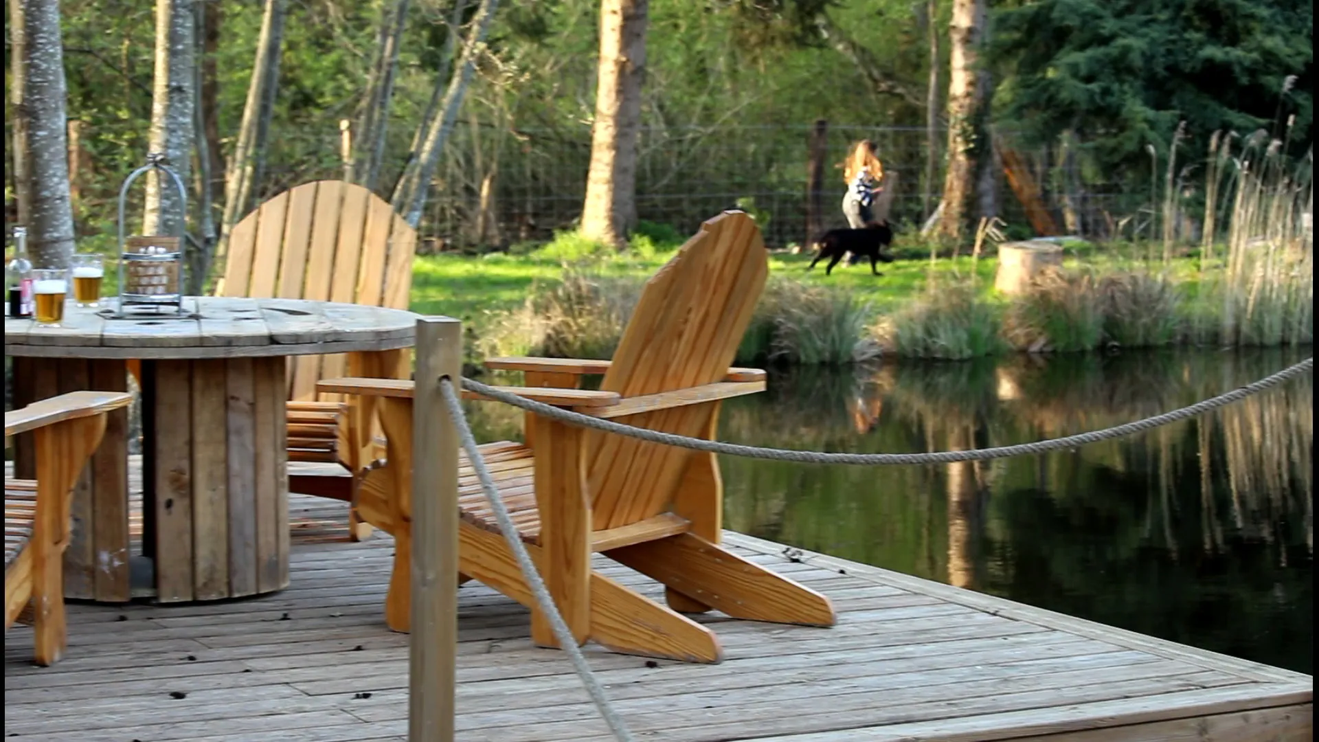 Etang avec maison de 30 m2