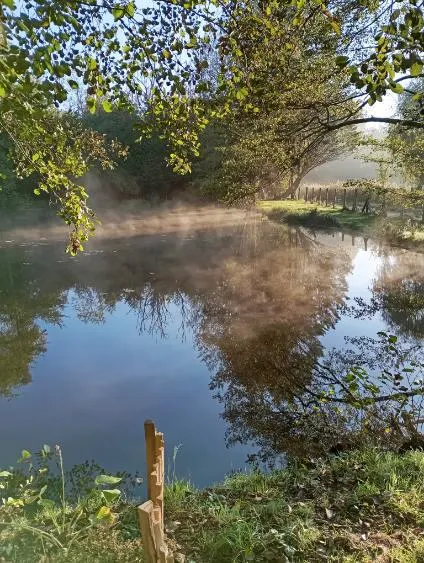 Etang avec maison de 30 m2