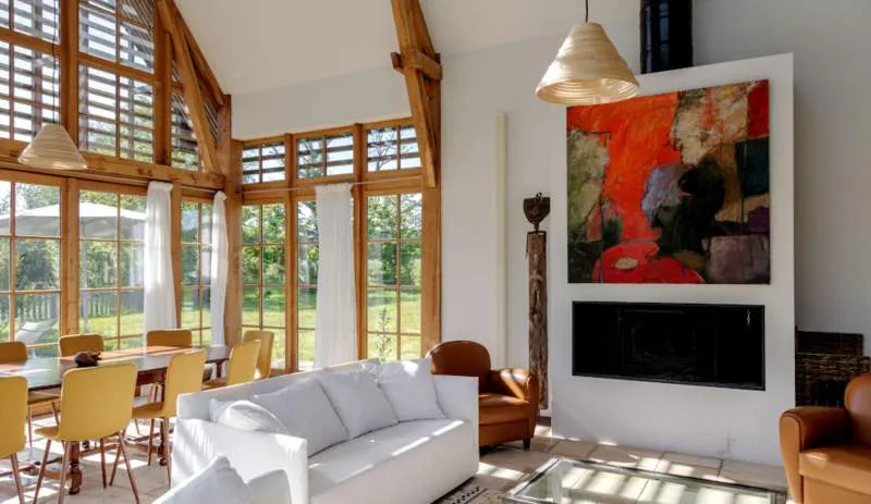 Maison contemporaine pour 8 personnes de charme avec accès à un étang de pêche privé de 15ha