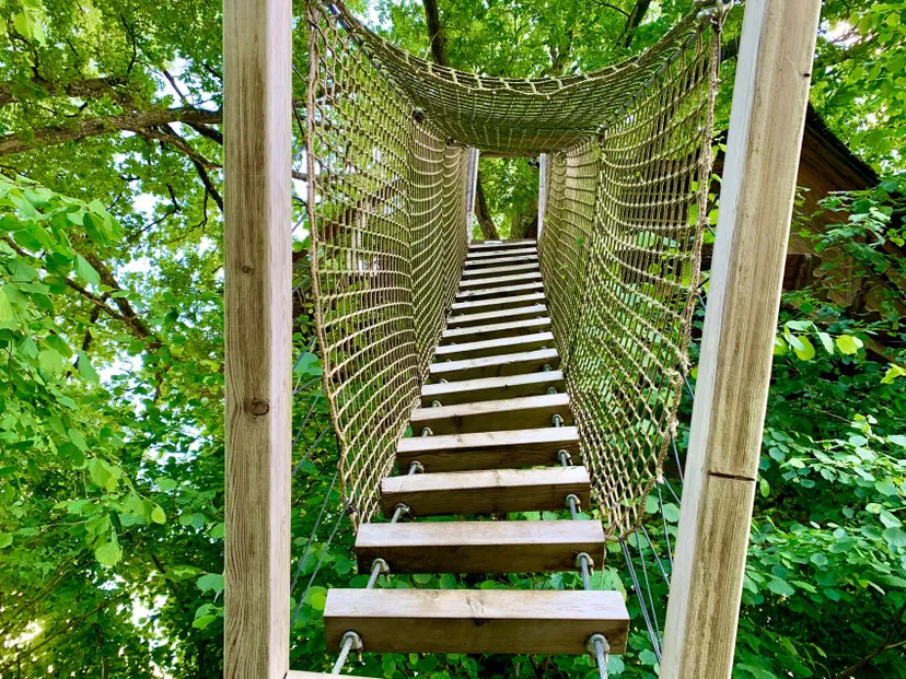 Cabane perchée pour 3 personnes au bord d'un étang de 2ha pour pêche et détente