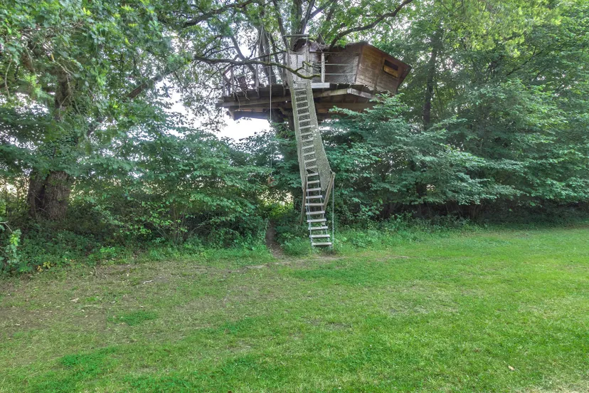 Cabane perchée pour 3 personnes au bord d'un étang de 2ha pour pêche et détente