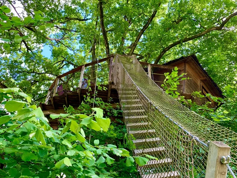 Cabane perchée pour 3 personnes au bord d'un étang de 2ha pour pêche et détente
