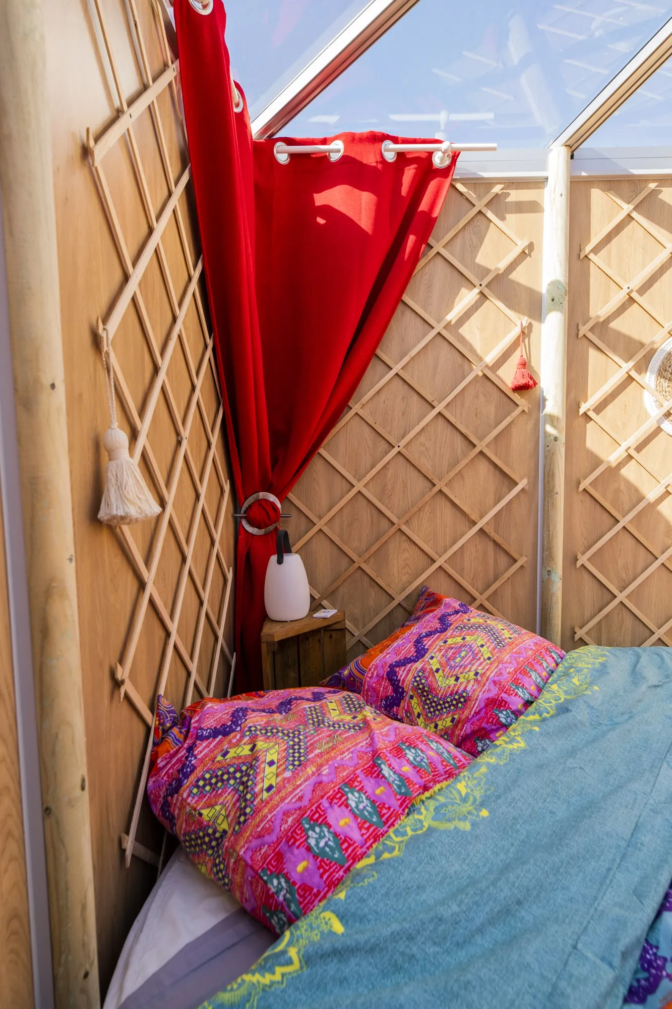 Yourte avec toit transparant