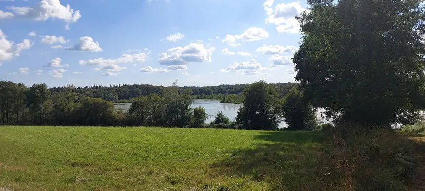 Etang de 51.89 ac with a floating cabin, boat access on the estate, fishing in Brittany