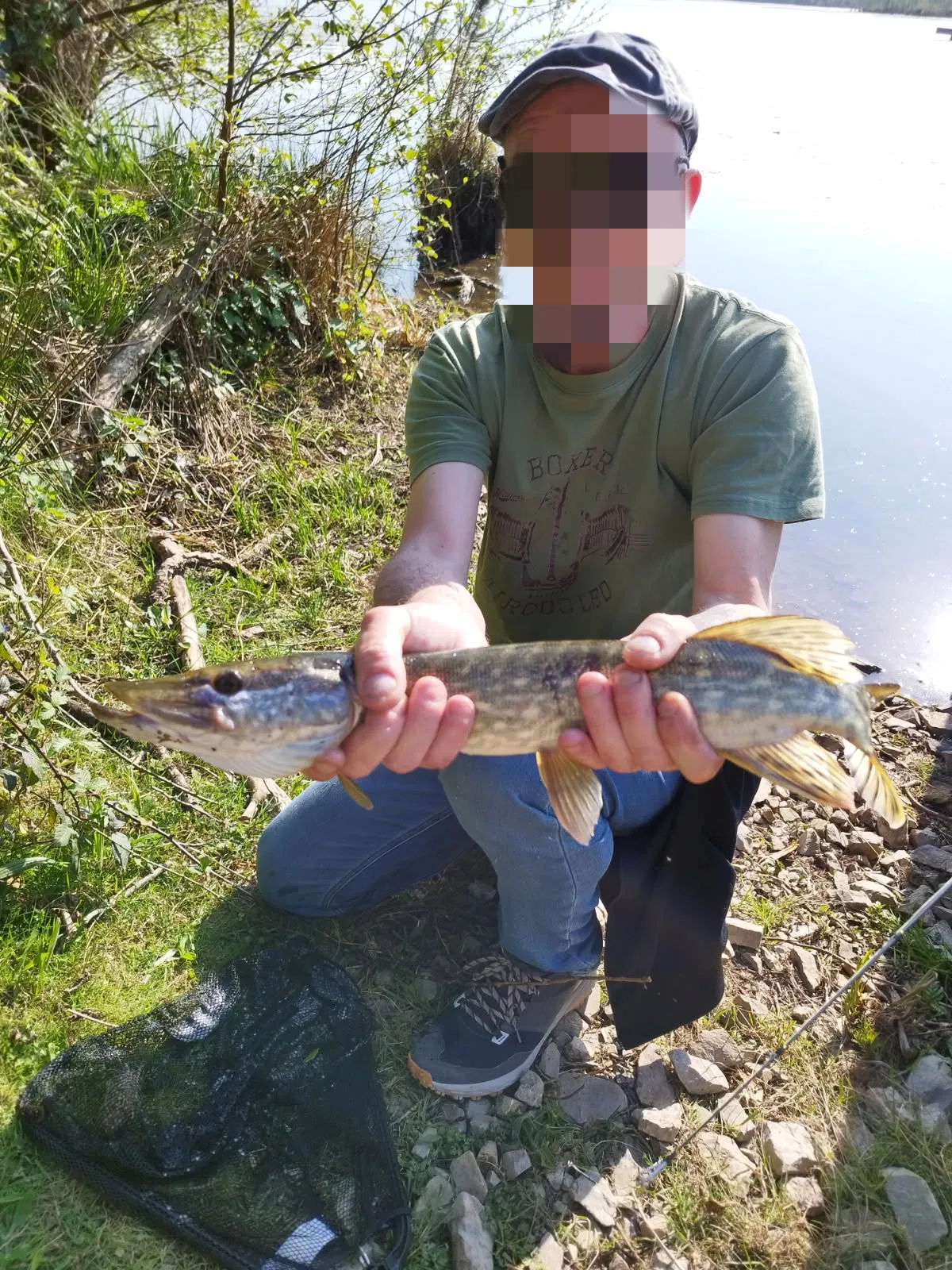 Etang de 21ha avec une cabane flottante, accès en barque sur le domaine, pêche en Bretagne