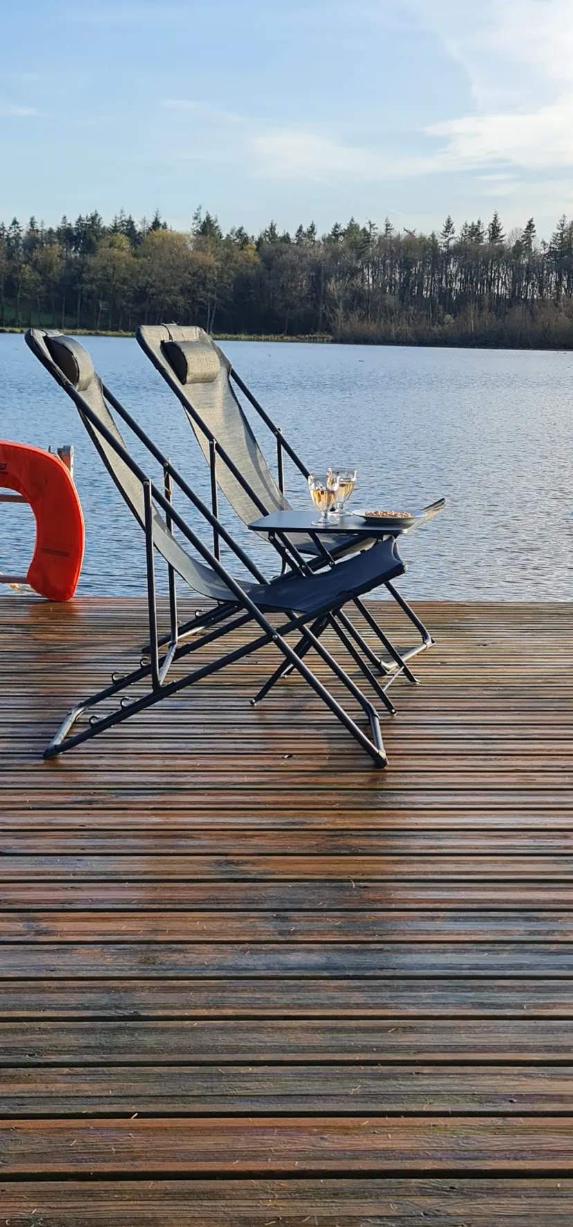 Etang de 51.89 ac with a floating cabin, boat access on the estate, fishing in Brittany