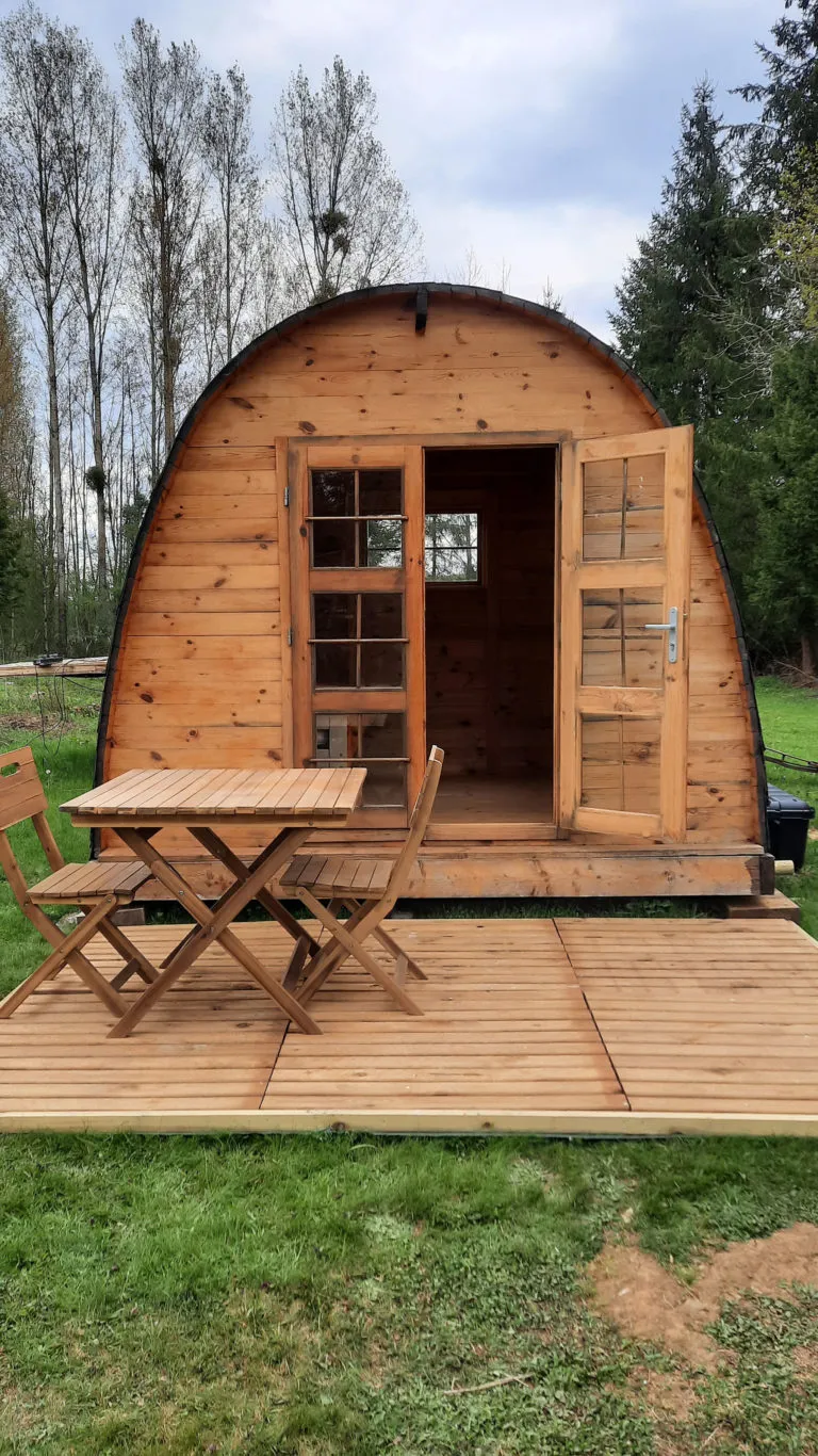 Cabane de pêche 2 personnes avec étangs privés en Ardennes