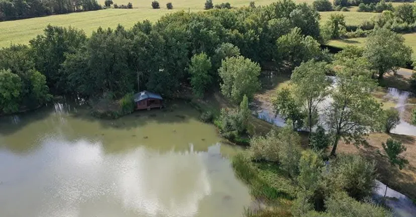 Cabane de pêcheur sur étang d'1 hectare à 30 min de Nantes