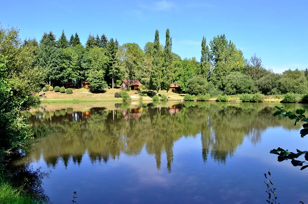 Gîte de pêche de charme au bord d'un étang de 1,5 ha pour 6 personnes
