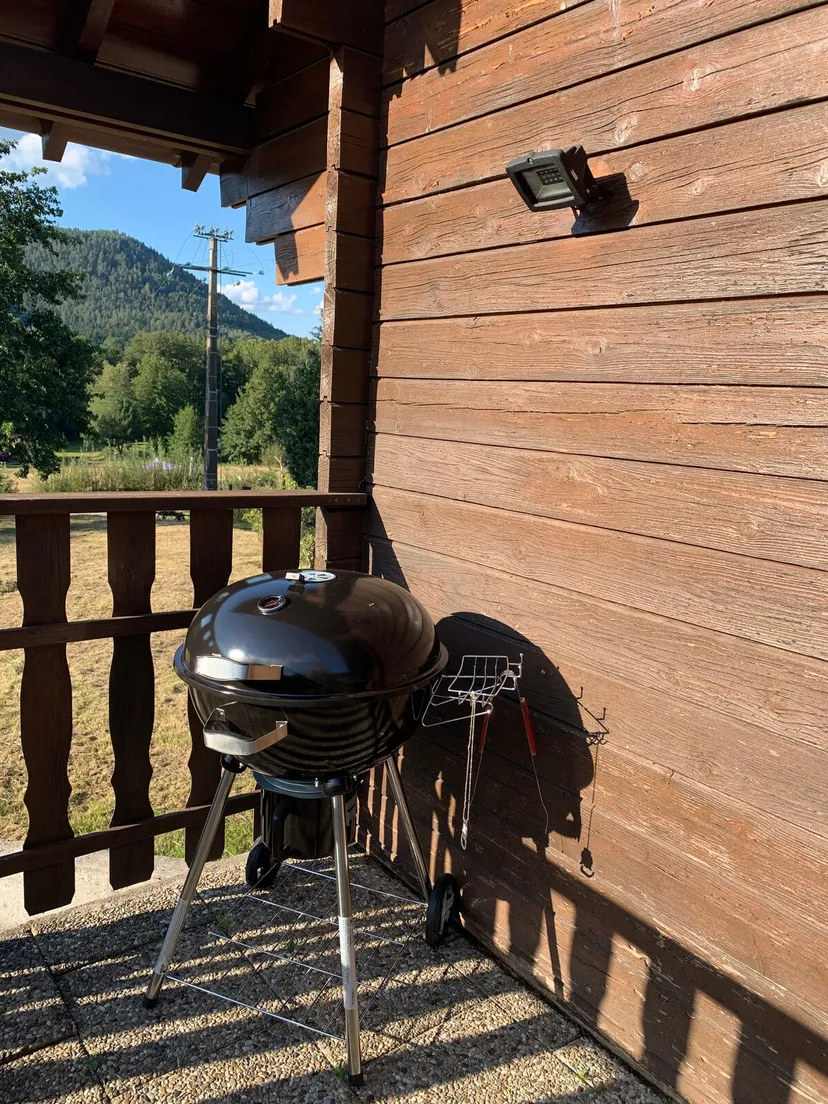 Chalet forestier avec piscine au bord de l'eau, proche de nancy