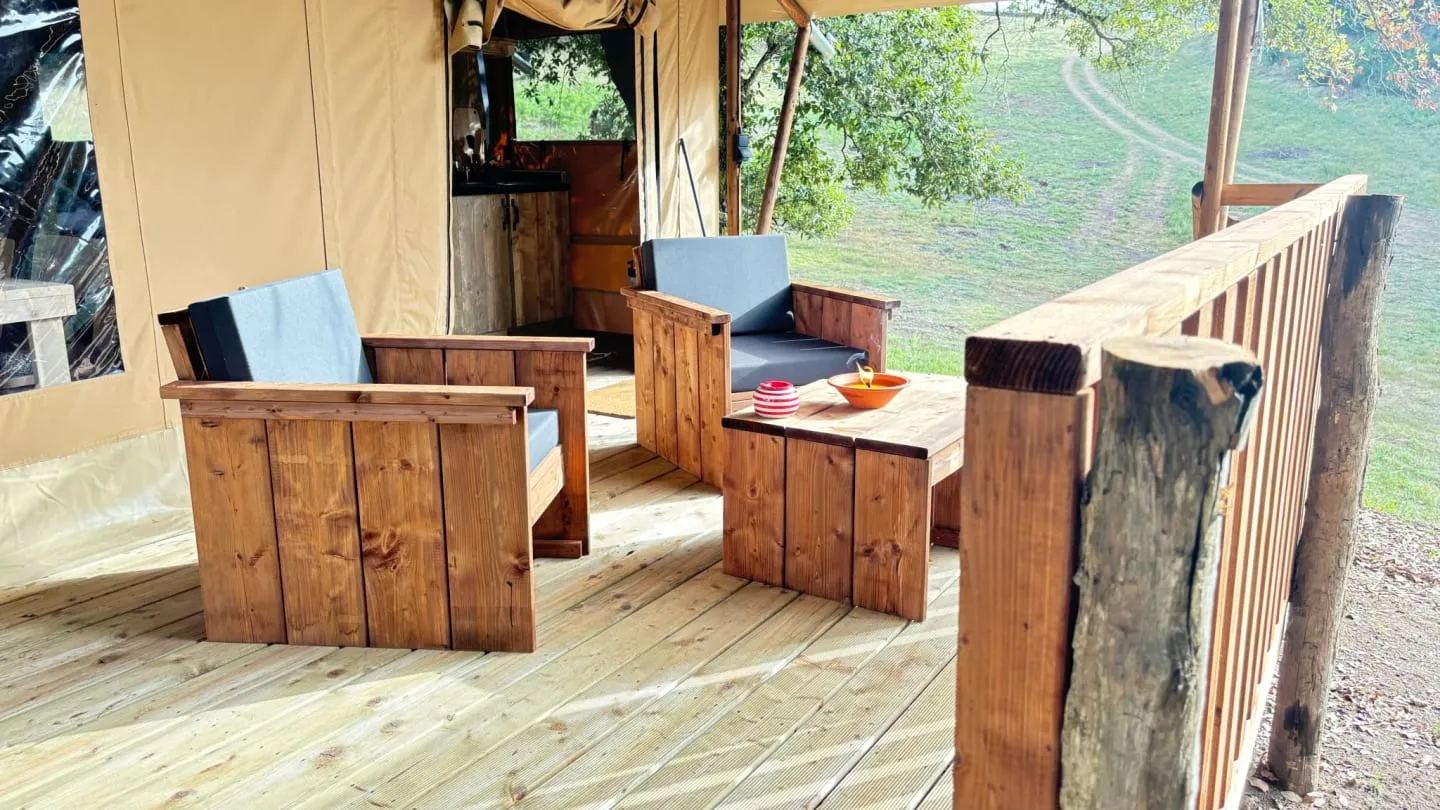 Lodge de charme en Corse du Sud, rivière sauvage proche de Ajaccio, chalet nature