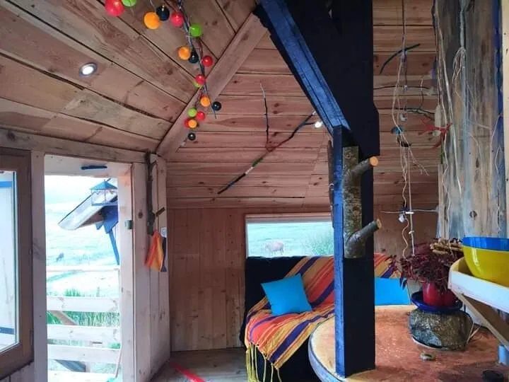 Tiny house atypique et 3 étangs de pêche, proche de saint-étienne, étangs de montagne