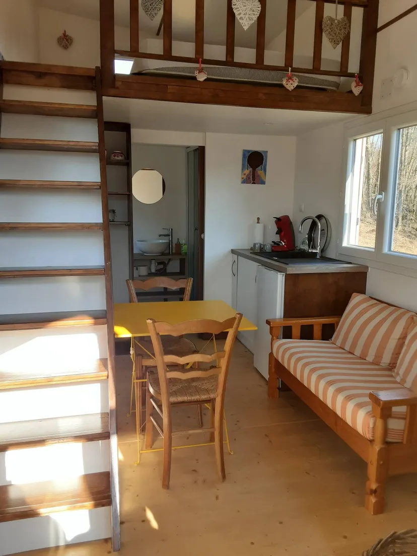 Tiny house avec étang en Haute-Saône