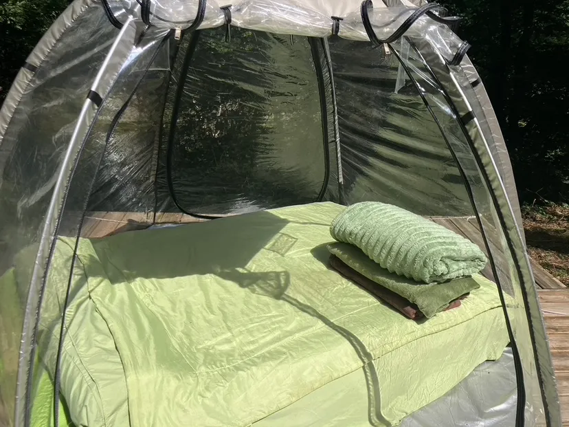 Transparent bubble with 2.47 ac private pond in Brittany